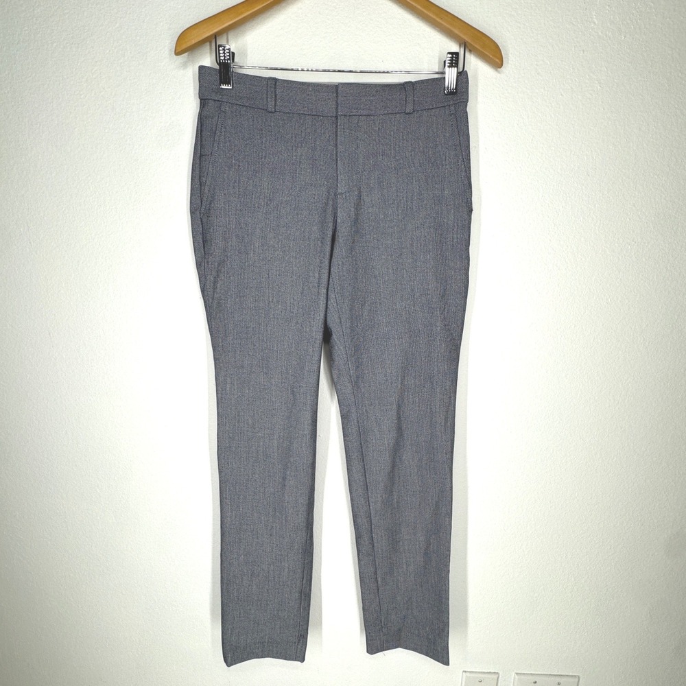 Banana Republic Ryan Slim Fit Blue Textured Dress Pants Womens Size 0 Executive